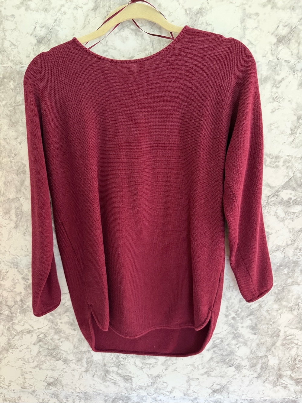 Michael Kors Maroon Scoop Neck Knit Sweater